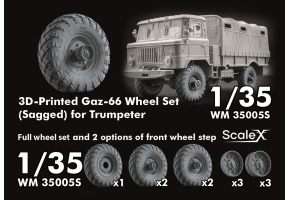 Набір коліс (з деформацією) для ГаЗ-66 від Trumpeter ScaleX WM 35005S