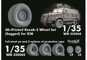 Набір коліс (з деформацією) для Козак-2 від ICM ScaleX WM 35006S
