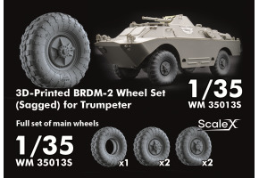 Набір коліс (з деформацією) для БРДМ 2 від Trumpeter ScaleX WM 35013S