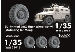 Набір коліс для ГАЗ Тигр v1 від Meng ScaleX WM 35015