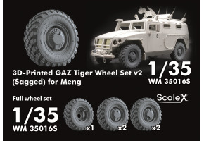 Набір коліс (з деформацією) для ГАЗ Тигр v2 із захистом від Meng ScaleX WM 35016S