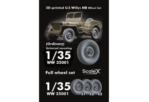 Набір коліс для U.S Willys MB ScaleX WW 35001