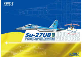 Збірна модель 1/48 Літак Su-27UB "Flanker-C" ВПС України обмежена серія - у цифровому камуфляжі Great Wall Hobby S4817