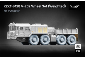 Набор колес (с деформацией) для KZKT-7428 V-202 от Trumpeter ScaleX WM-35030W