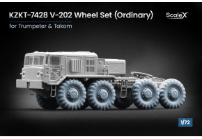 Набор колес для KZKT-7428 V-202 от Trumpeter и Takom ScaleX WM-72011