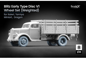 Набор колес (с деформацией) для Blitz  Early v1 от Italeri, Tamiya, Miniart, Dragon ScaleX WW-35006W