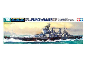 Scale model 1/700 British battleship "Prince of Wales" - Battle of Malaya Tamiya 31615