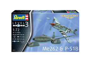 Збірна модель 1/72 Набір Messerschmitt Me.262 + P-51B Revell 03711