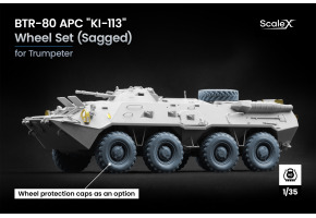 Набір коліс (з деформацією) KI-113 для БТР-80 APC від Trumpeter ScaleX WM 35035S