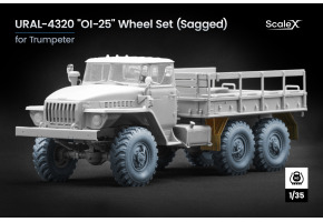Набір коліс (з деформацією) для УРАЛ-4320 "ОI-25" від Trumpeter ScaleX WM 35037S
