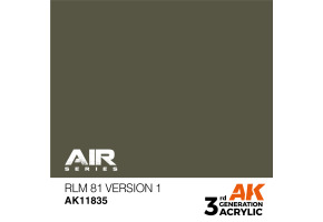 Acrylic paint RLM 81 Version 1 / Khaki brown version 1 AIR AK-interactive AK11835