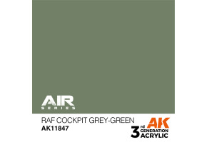 Акриловая краска RAF Cockpit Grey-Green / Серо-зеленый AIR АК-интерактив AK11847