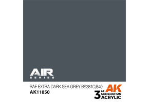 Акриловая краска RAF Extra Dark Sea Grey BS381C/640 / Глубинный серый AIR АК-интерактив AK11850