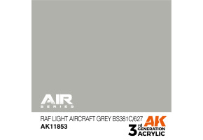 Acrylic paint RAF Light Aircraft Gray BS381C/627 AIR AK-interactive AK11853