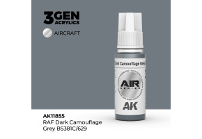 Акрилова фарба RAF Dark Camouflage Grey BS381C/629 / Темно-сірий камуфляж AIR АК-interactive AK1185
