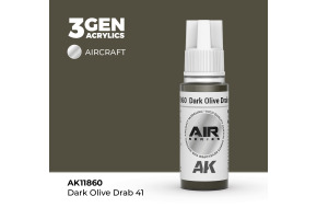 Акрилова фарба Dark Olive Drab 41 / Темно-сірий оливковий 41 AIR АК-interactive AK11860