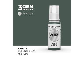 Акрилова фарба Dull Dark Green / Тьмяний темно-зелений (FS 34092) AIR АК-interactive AK11873