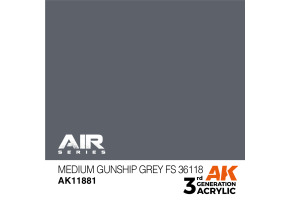 Акриловая краска Medium Gunship Grey / Корабельный-серый (FS36118) AIR АК-интерактив AK11881