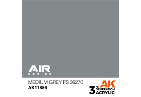 Акриловая краска Medium Grey / Умеренно-серый (FS36270) AIR АК-интерактив AK11886