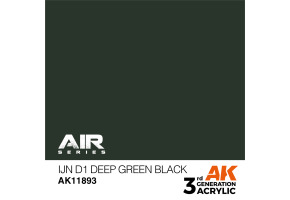 Акриловая краска IJN D1 Deep Green Black / Темно-зеленый AIR АК-интерактив AK11893