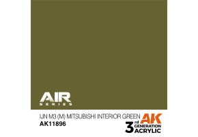 Акриловая краска IJN M3 (M) Mitsubishi Interior Green / Зеленый интерьер AIR АК-интерактив AK11896