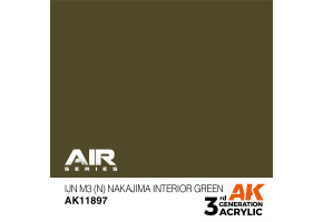 Акрилова фарба IJN M3 (N) Nakajima Interior Green / Зелений інтер'єр AIR АК-interactive AK11897