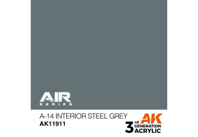 Фарба акрилова А-14 Interior Steel Grey / Стальний сірий AIR AK-interactive AK11911