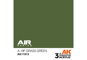 Акриловая краска A-19f Grass Green / Зеленая трава AIR АК-интерактив AK11913