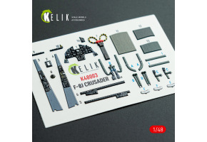 F-8J Crusader 3D декаль інтер'єр для комплекту Hasegawa 1/48 KELIK K48003