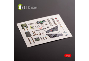 Jas-39 A декаль інтер'єр для комплекту Italeri 1/48 KELIK K48118