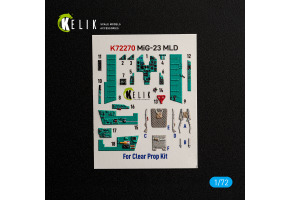 MiG-23MLD декаль інтер'єр для комплекту ClearProp 1/72 KELIK K72270