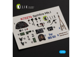 Supermarine Spitfire Mk.I декаль інтер'єр для комплекту IBG 1/72 KELIK K72274