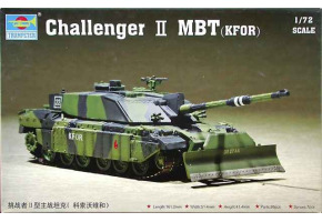 Scale model 1/72 British tank Challenger II MBT(KFOR) Trumpeter 07216