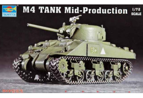 Збірна модель 1/72 американський танк M4 (Mid-Production) Trumpeter 07223