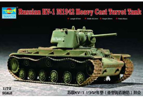 Збірна модель 1/72 радянський танк KV-1 M1942 (Heavy turret) Trumpeter 07231
