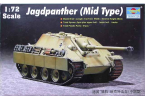 Assembly model 1/72 german self-propelled gun Jagdpanther (Mid Type) Trumpeter 07241