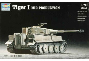 Assembly model 1/72 German tank Tiger 1 (Medium) Trumpeter 07243