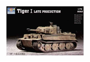 Assembly model 1/72 german tank Tiger 1 (Late) Trumpeter 07244