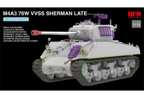 Збірна модель 1/35 Американський танк M4A3 76W VVSS Sherman Late Standard Version RFM RM-5132