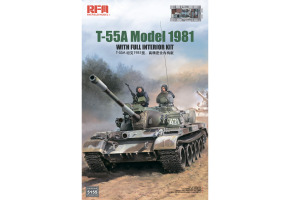 Збірна модель 1/35 Середній танк T-55 A Model 1981 з повним інтер’єром RFM RM-5155