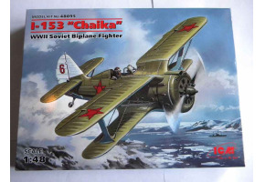 Scale model 1/48 Soviet biplane fighter I-153 "Chaika" ICM 48095