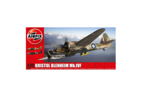Scale model 1/72 English fighter Bristol Blenheim Mk IVF Airfix A04017