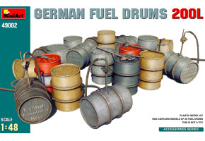 Scale model 1/48 German fuel barrels 200 l MiniArt 49002