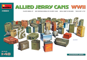 Scale model 1/48 Allied canisters from WWII MiniArt 49003
