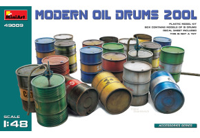 Scale model 1/48 Modern Oil Drums 200L MiniArt 49009