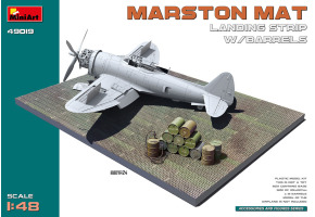 Scale model 1/48 Marston Mat Landing Strip With Barrels MiniArt 49019