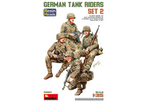 Scale model 1/35 Figures Set of German tankers set #2 (resin heads) MiniArt 53024