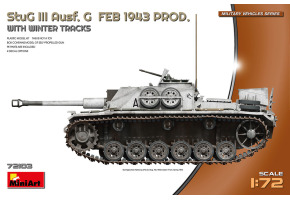 Scale model 1/72 SPG Stug III Ausf. G — February 1943 release with winter tracks MiniArt 72103