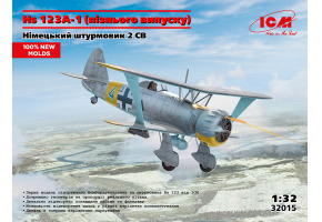 Збірна модель 1/32 Німецький штурмовик Hs 123A-1 (пізній випуск) ICM 32015