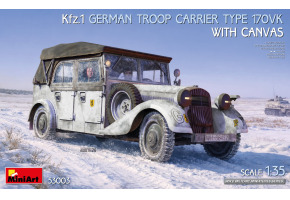 Збірна модель 1/35 Німецький бронеавтомобіль Kfz.1 типу 170VK з тентом MiniArt 53003